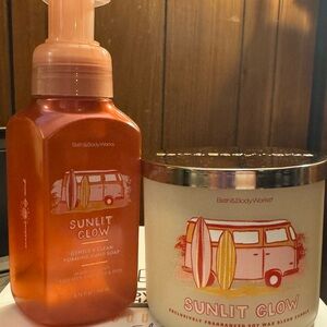 Bath & Body Works HandSoap & Candle Sunset Glow NWT